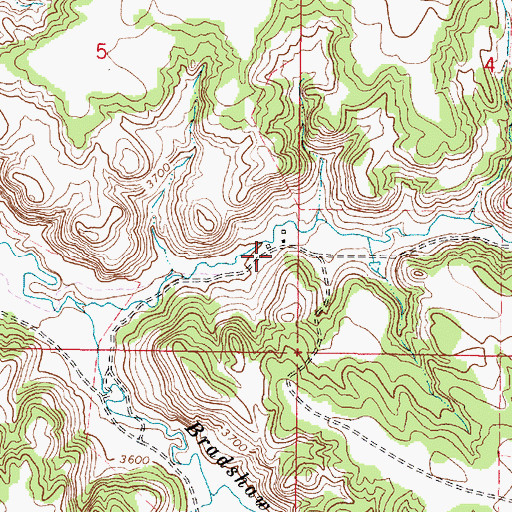 Topographic Map of 08S46E05DDAB01 Spring, MT