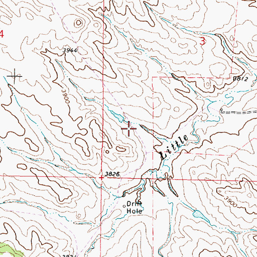 Topographic Map of 08S44E03CBBD01 Well, MT