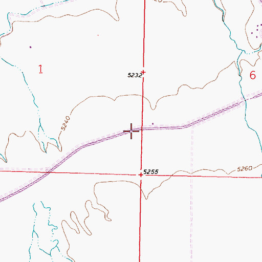 Topographic Map of 08S09W01DDAA01 Well, MT