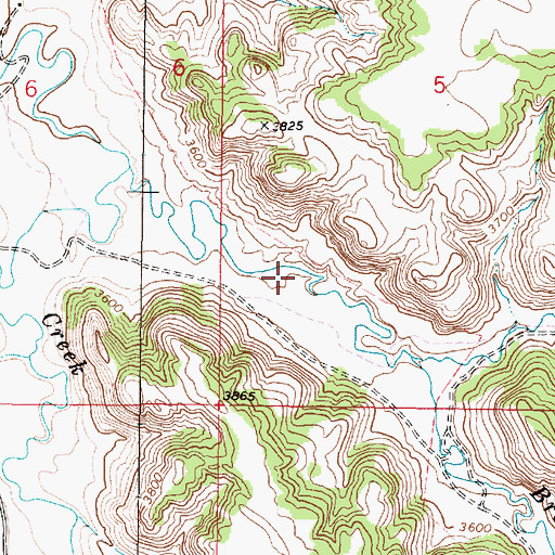 Topographic Map of 08S46E05CBDC01 Well, MT