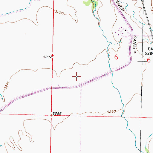 Topographic Map of 08S08W06CBDD01 Well, MT