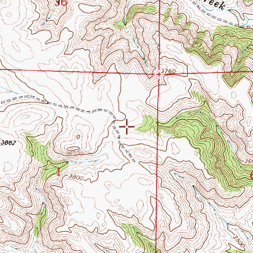 Topographic Map of 08S40E01BBCD01 Well, MT