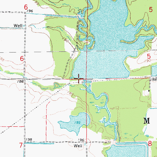 Topographic Map of Hillman Reservoir Number Two Dam, AR