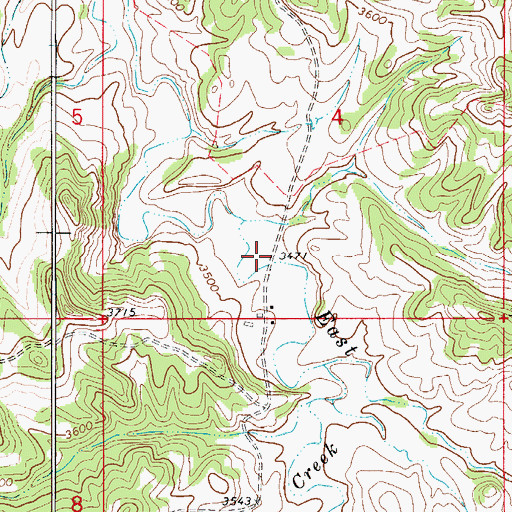 Topographic Map of 08S55E04CDAC01 Well, MT