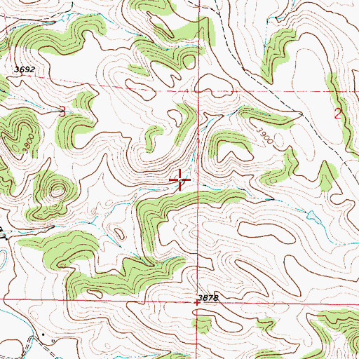 Topographic Map of 08S45E03DAAC01 Spring, MT