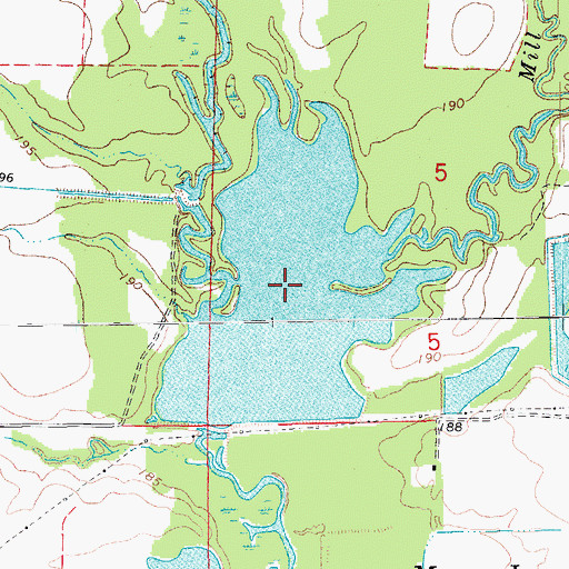 Topographic Map of Hillman Reservoir Number Two, AR