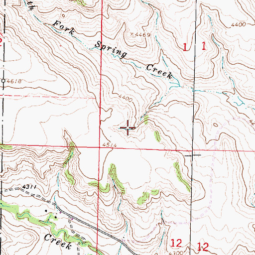 Topographic Map of 08S38E01CCDB01 Spring, MT