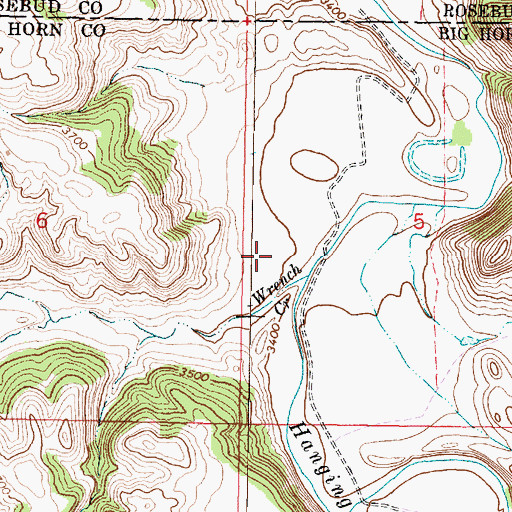 Topographic Map of 08S43E05CBAC01 Well, MT