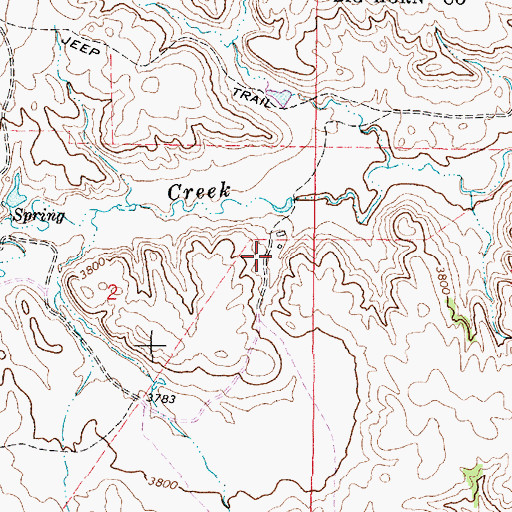 Topographic Map of 08S44E02ADAB01 Well, MT
