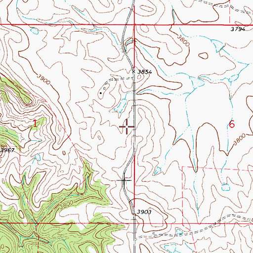 Topographic Map of 08S55E01AD__01 Well, MT