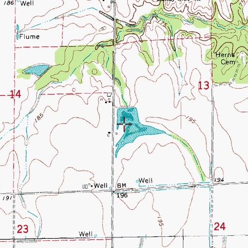 Topographic Map of Alter Lake Dam, AR