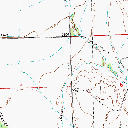 Topographic Map of 08S22E01ADAA01 Well, MT
