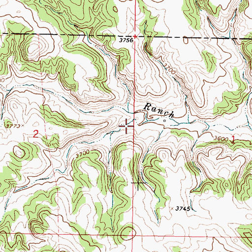 Topographic Map of 08S42E02ADDD01 Well, MT