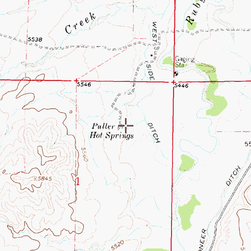 Topographic Map of 08S05W01AACC01 Spring, MT