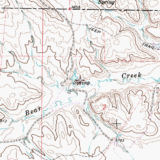 Topographic Map of 08S44E02BACA02 Well, MT