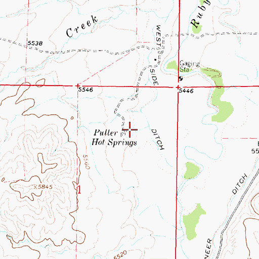 Topographic Map of 08S05W01AACC02 Spring, MT