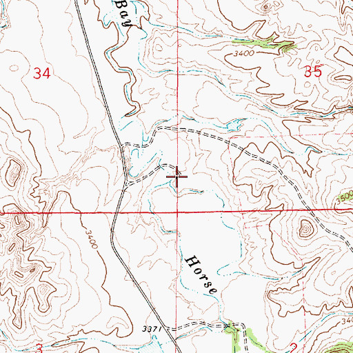 Topographic Map of 07S49E35CCCB01 Well, MT
