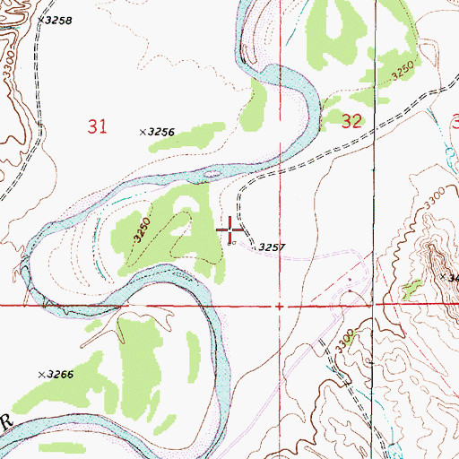 Topographic Map of 07S49E31DDAB01 Well, MT
