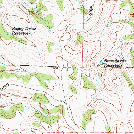 Topographic Map of 08S46E01BAAA01 Well, MT