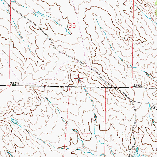 Topographic Map of 07S44E35DCCA01 Well, MT