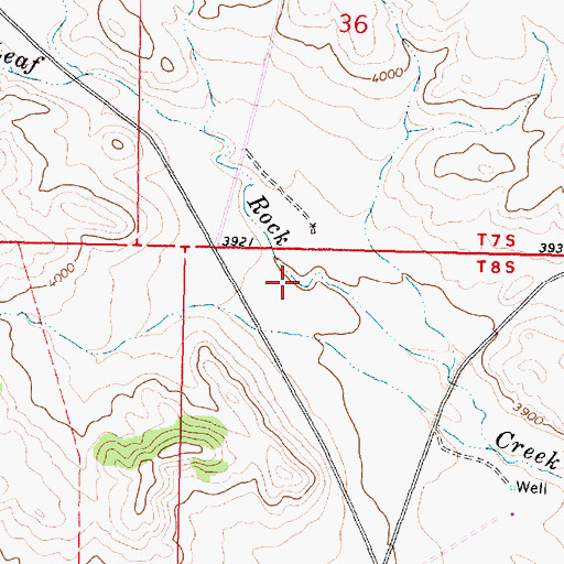 Topographic Map of 08S39E01BABB01 Well, MT