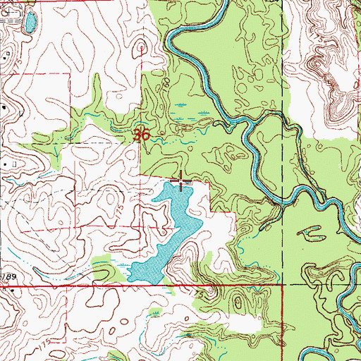 Topographic Map of McKewen Lake Dam, AR