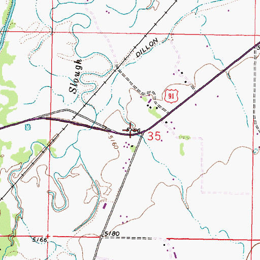 Topographic Map of 08S09W34ACDC01 Well, MT