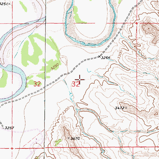 Topographic Map of 07S49E32ACC_01 Well, MT