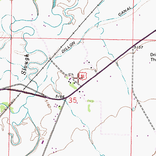 Topographic Map of 07S09W35ACBD01 Well, MT