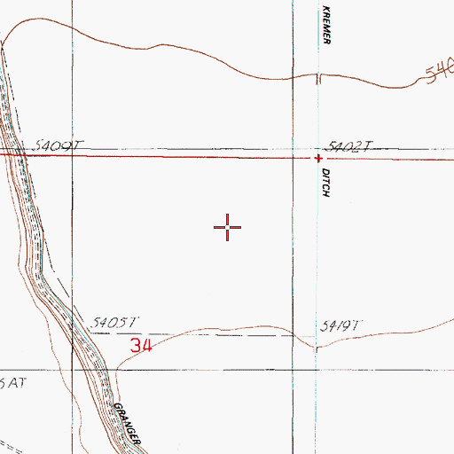 Topographic Map of 07S01W34AAC_01 Well, MT