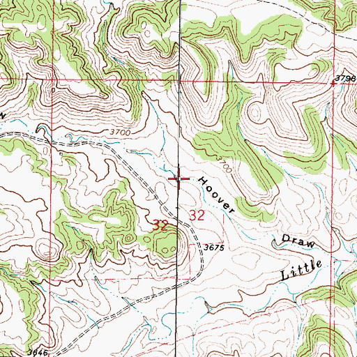 Topographic Map of 07S45E32BDAD01 Well, MT