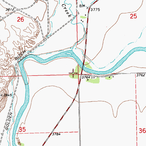 Topographic Map of 07S22E26DDDD01 Well, MT