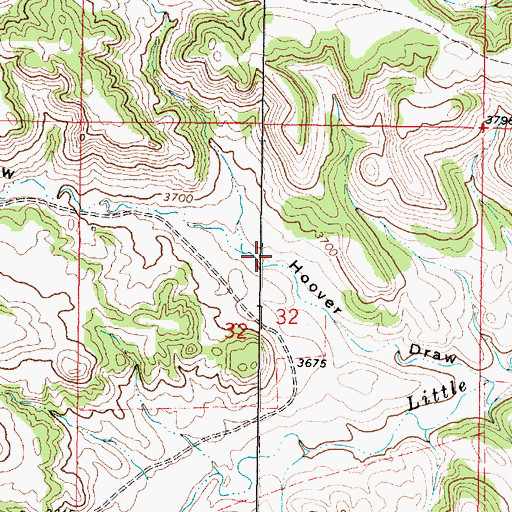 Topographic Map of 07S45E32BDAD02 Well, MT