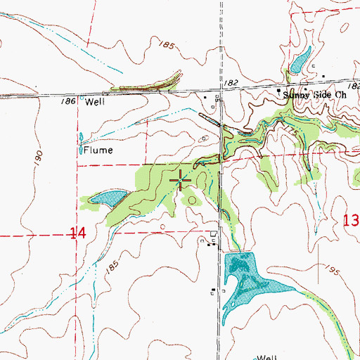 Topographic Map of Alter Lake Number Two Dam, AR