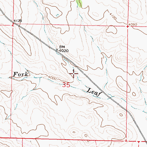 Topographic Map of 07S39E35DAB_01 Well, MT