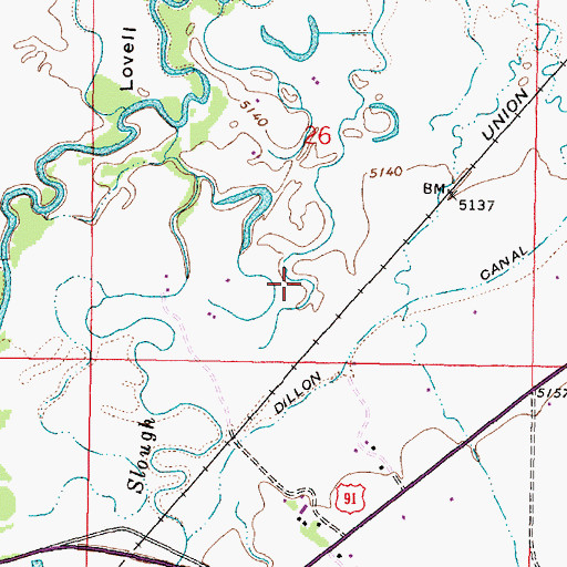 Topographic Map of 07S09W26DADC01 Well, MT