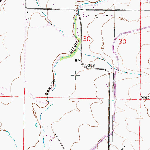 Topographic Map of 07S08W30CADC01 Well, MT