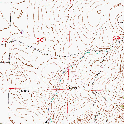 Topographic Map of 07S11W30DADD01 Well, MT