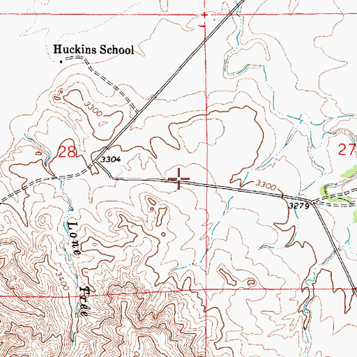 Topographic Map of 07S49E28DAAC01 Well, MT