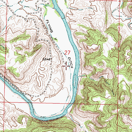 Topographic Map of 07S41E27DBCB01 Well, MT