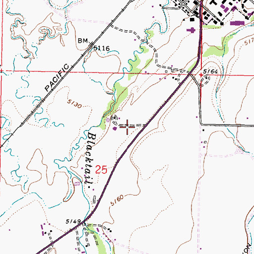 Topographic Map of 07S09W25ACAB01 Well, MT