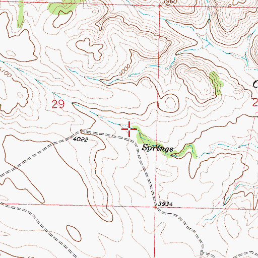 Topographic Map of 07S40E29DAAC01 Spring, MT
