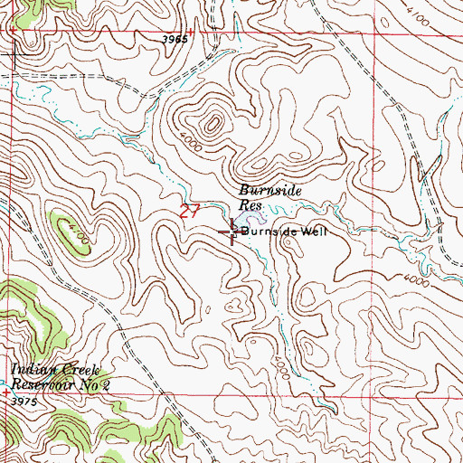 Topographic Map of 07S47E27DBBA01 Well, MT