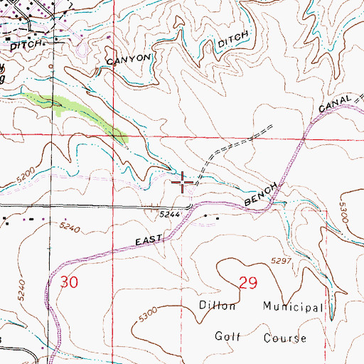 Topographic Map of 07S08W29BBD_01 Well, MT