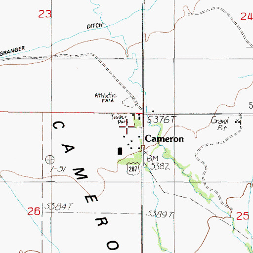 Topographic Map of 07S01W26AAAA01 Well, MT