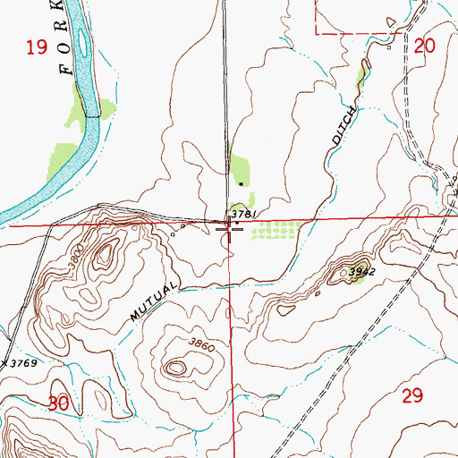 Topographic Map of 07S23E29BBBB01 Well, MT