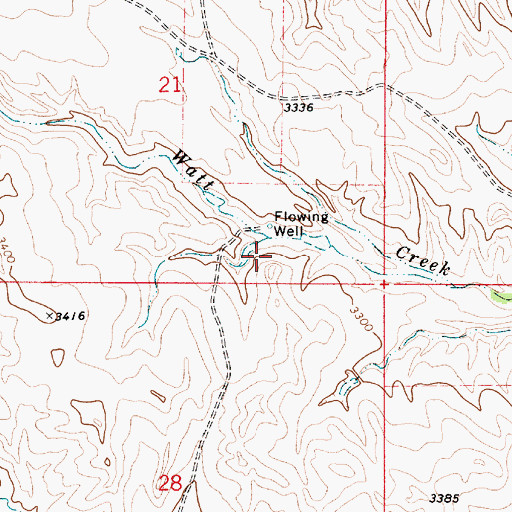 Topographic Map of 07S52E21DC__01 Well, MT