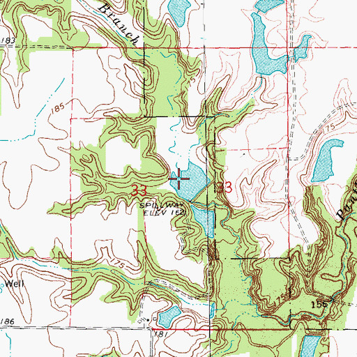 Topographic Map of Butler Lake Number Two Dam, AR
