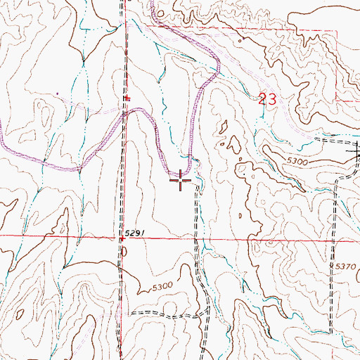 Topographic Map of 07S08W23CCA_01 Well, MT