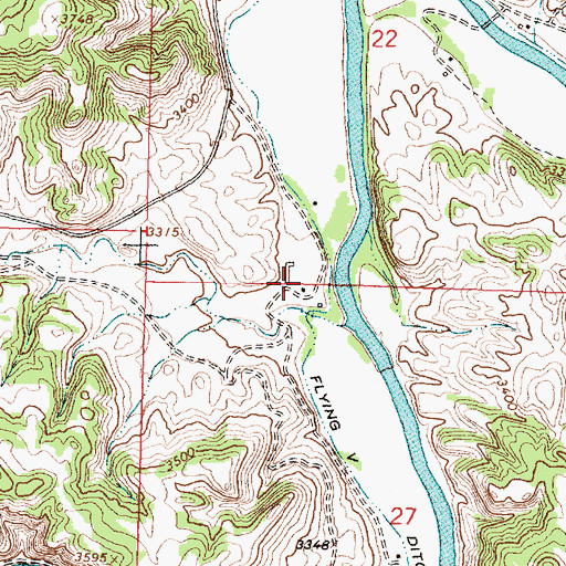 Topographic Map of 07S41E22CDCD01 Well, MT